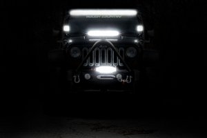 LED Light Bar - Rough Country - 50 Inch Dual Row - Black